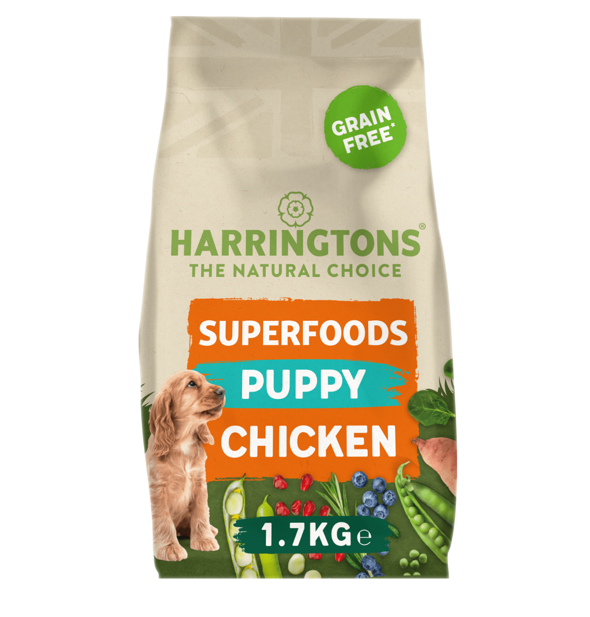 Harringtons Superfoods Grain-Free Dry Puppy Dog Food Chicken & Vegetables 1.7kg