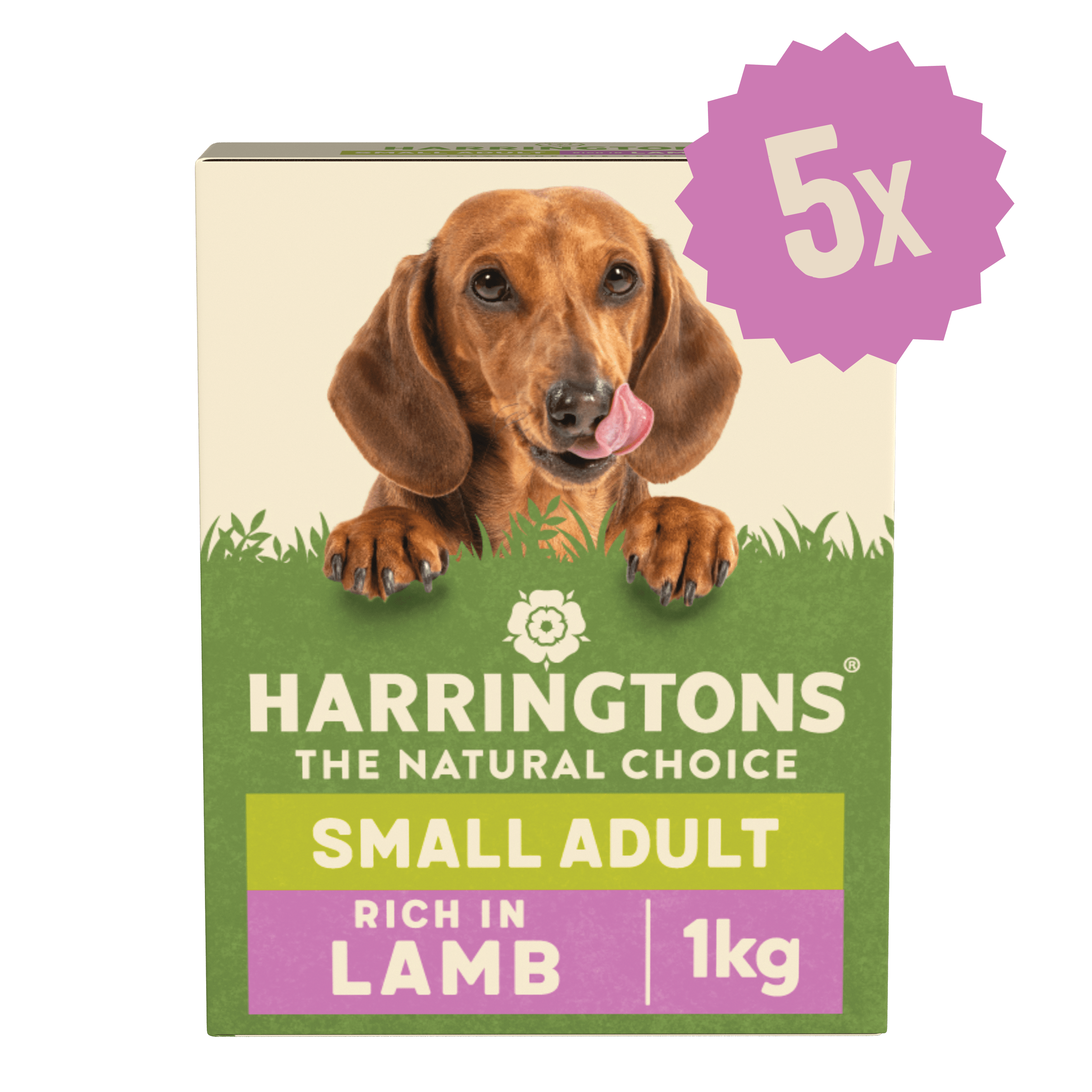 Dry Small Breed Adult Dog Food Rich in Lamb & Rice 5 x 1kg