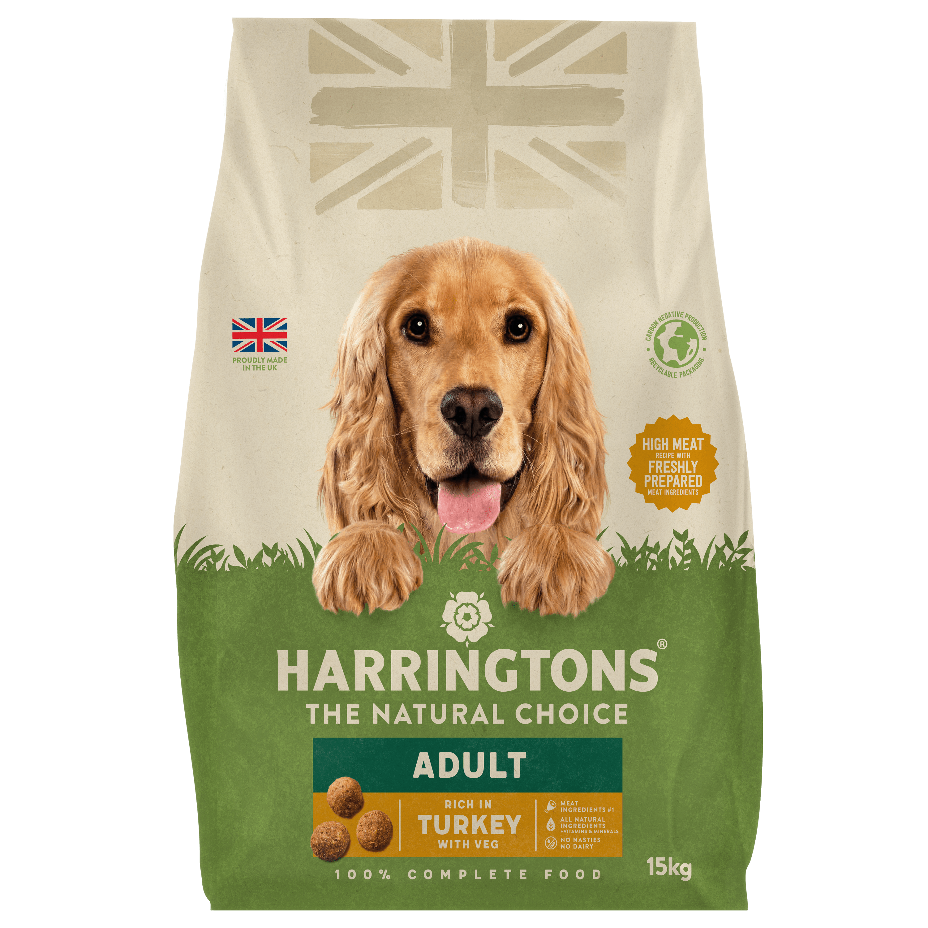 Dry Adult Dog Food Rich in Turkey & Veg 15kg