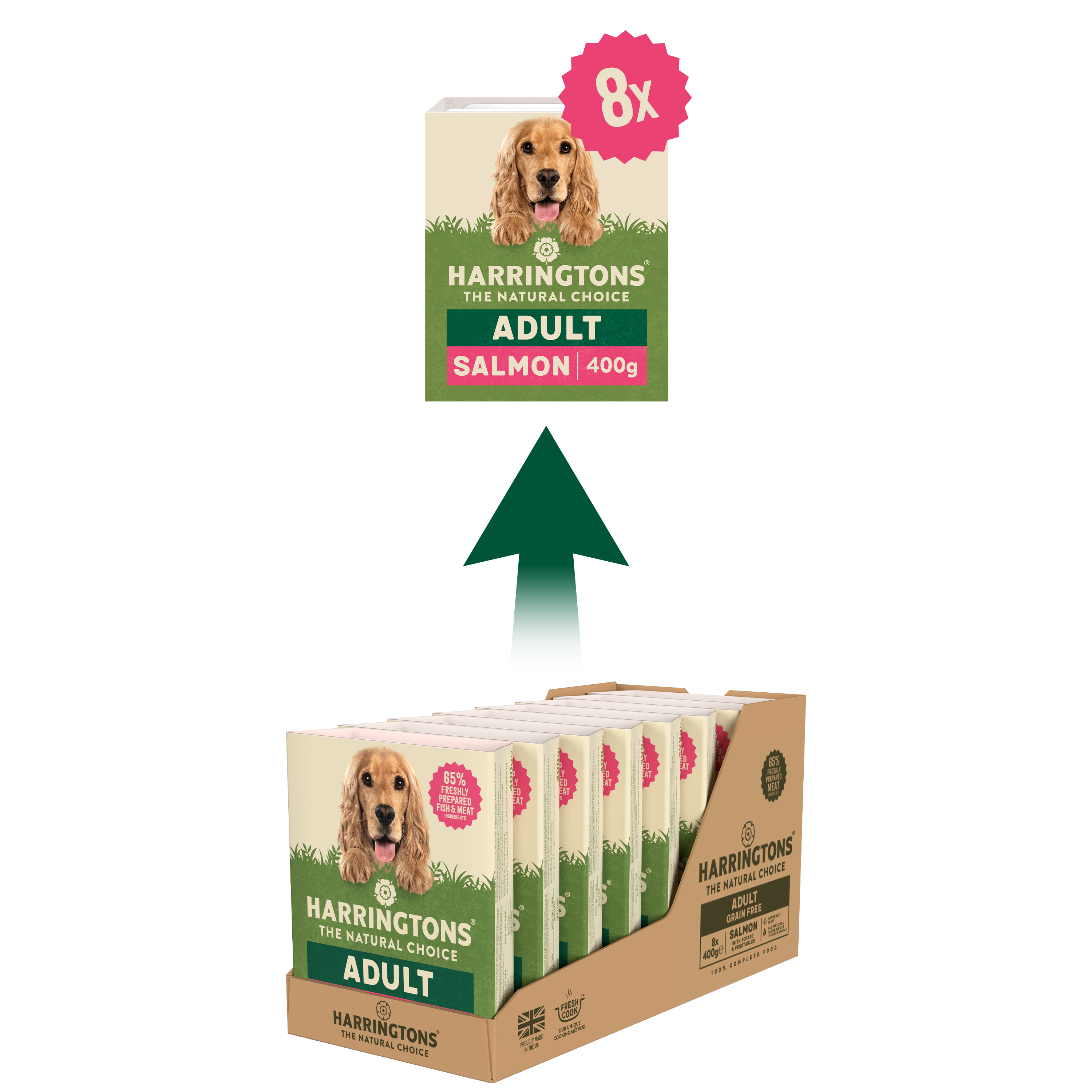 Salmon with Potato & Vegetables Grain Free Wet Dog Food 8 x 400g