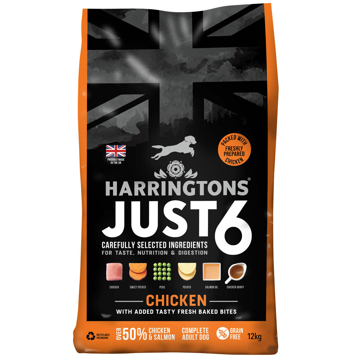 Just 6 Chicken & Vegetables Dry Dog Food 12kg