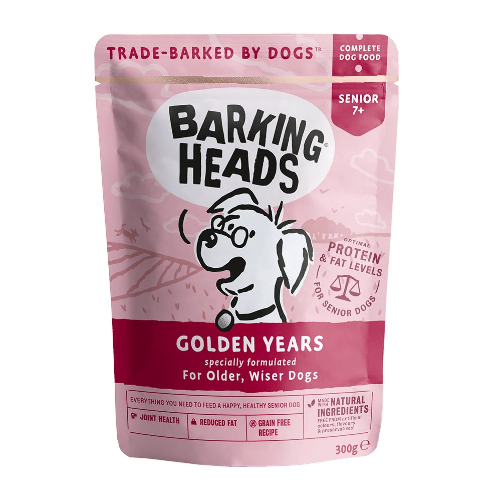 barking heads golden years pouch front of pack