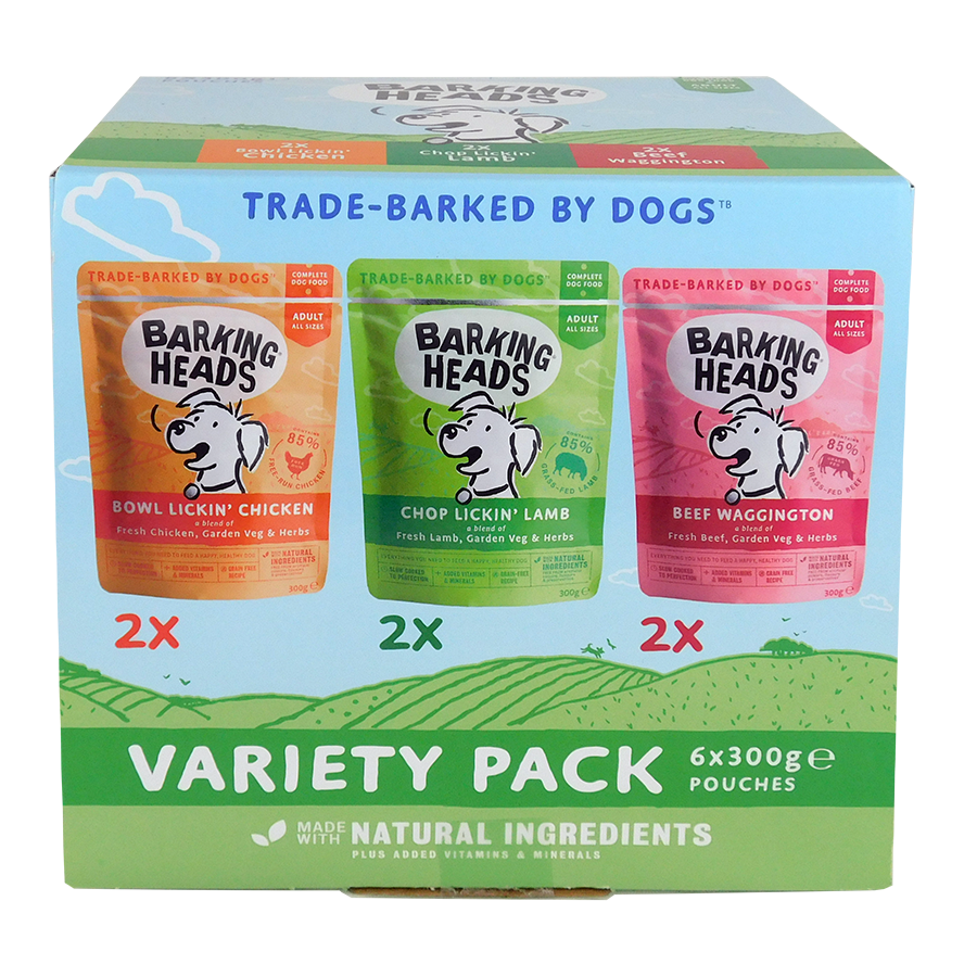 Barking Heads Dog Wet Food Variety 6 Pack