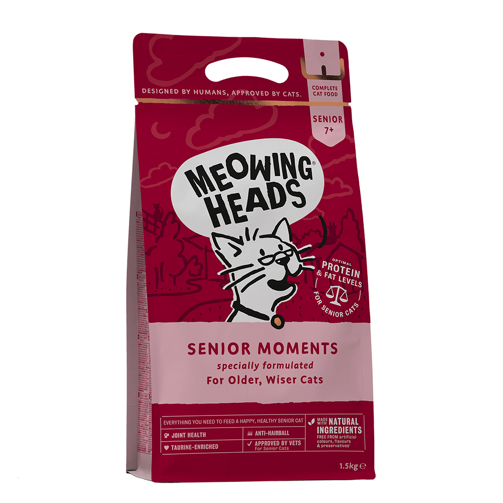 Meowing Heads Senior Moments Dry Cat Food