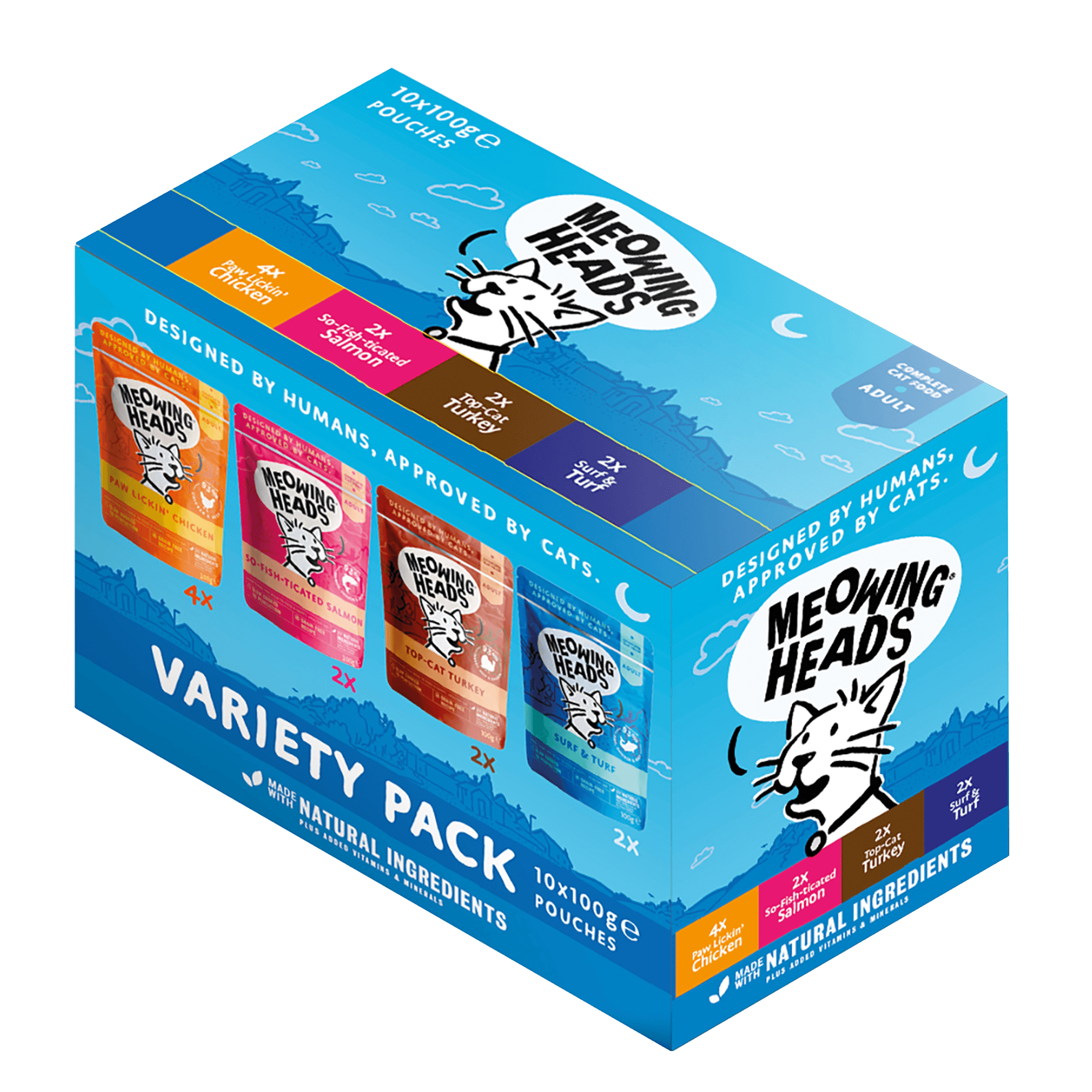 Meowing Heads Wet Cat Food Variety Pack