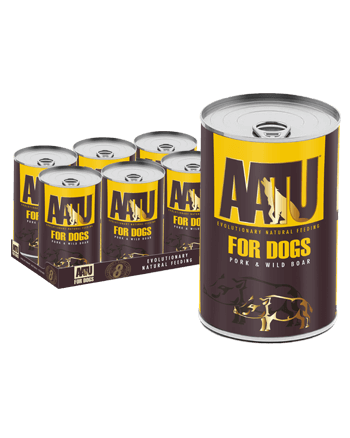 AATU for Dogs pork & wild boar tin (400G X 6)